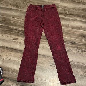 Leopard Print Denim Pants